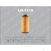 Масляный фильтр LYNXAUTO LO-1118 MOA6 Z 3649886 4905601057360