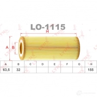 Масляный фильтр LYNXAUTO LO-1115 3649883 YN ETK7 - Изображение 2