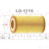Масляный фильтр LYNXAUTO RYHLOB 1 LO-1116 3649884 - Изображение 2