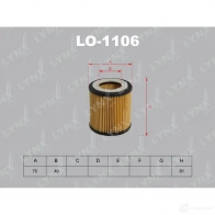Масляный фильтр LYNXAUTO Bmw 5 (E61) 5 Универсал 3.0 525 i 218 л.с. 2007 – 2010 4905601007969 LO-1106 5DKM J