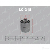 Масляный фильтр LYNXAUTO LC-218 Nissan X-Trail (T31) 2 Кроссовер 2.0 139 л.с. 2008 – 2014 A4HC R7W 4905601005903
