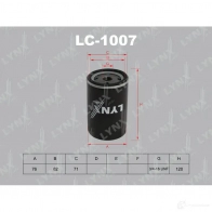 Масляный фильтр LYNXAUTO 4905601007006 LC-1007 Audi TT (8N3) 1 Купе 1.8 T 190 л.с. 2005 – 2006 QN QDA2