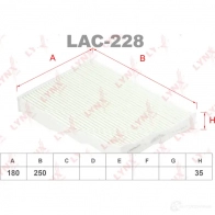 Салонный фильтр LYNXAUTO LAC-228 USW5O1 2 Nissan X-Trail (T32) 3 Кроссовер 2.0 (T32) 147 л.с. 2013 – наст. время