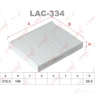 Салонный фильтр LYNXAUTO LAC-334 91C NSL Lexus RX (AL20) 4 Внедорожник 3.5 350 4WD (GGL25) 295 л.с. 2015 – наст. время