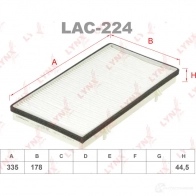 Салонный фильтр LYNXAUTO LAC-224 3649227 CAD C4M