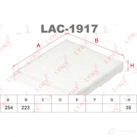 Салонный фильтр LYNXAUTO LAC-1917 Audi A1 (8XA, F) 1 Спортбек 1.8 Tfsi 192 л.с. 2015 – 2018 I 2IEX