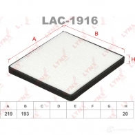 Салонный фильтр LYNXAUTO LAC-1916 3649166 U MK1RF
