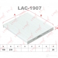 Салонный фильтр LYNXAUTO LAC-1907 Kia Sportage 3 (SL) Кроссовер 2.0 CVVT 154 л.с. 2014 – 2015 4905601048887 N T09F