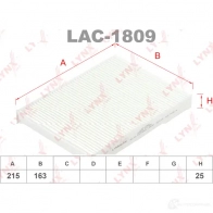 Салонный фильтр LYNXAUTO LAC-1809 GQ0U5 P 3649124