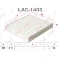 Салонный фильтр LYNXAUTO CHBUO B LAC-1400 3649034