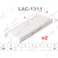 Салонный фильтр LYNXAUTO LAC-1311 Toyota Proace Verso (MPY) 1 Минивэн 1.5 D 102 л.с. 2018 – наст. время 9N 5Q21L 4905601064306