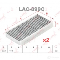 Салонный фильтр LYNXAUTO Mini Countryman (F60) 2 Хэтчбек 1.5 One D 116 л.с. 2017 – наст. время KEI5 HPR LAC-899C