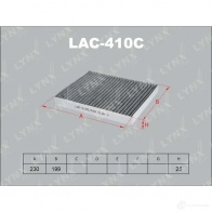 Салонный фильтр LYNXAUTO 2Y 5F7W 4905601014448 LAC-410C Mazda CX-7 (ER) 1 Кроссовер 2.2 MZR CD AWD 173 л.с. 2009 – 2013