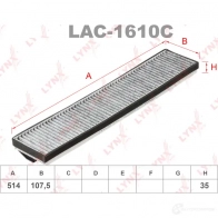 Салонный фильтр LYNXAUTO LAC-1610C 3649101 R2 0MM