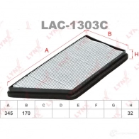 Салонный фильтр LYNXAUTO LAC-1303C 4905601015186 Peugeot 206 2 (Plus 2L, 2M) Хэтчбек 1.1 60 л.с. 2009 – наст. время ZSO QBDZ