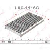 Салонный фильтр LYNXAUTO LAC-1116C 3648948 A CMTV6