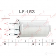 Топливный фильтр LYNXAUTO 1422897990 LF-153 SA B0K - Изображение 2