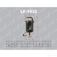 Топливный фильтр LYNXAUTO 3649722 LF-1932 GQ0 J1