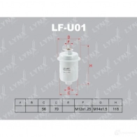 Топливный фильтр LYNXAUTO UWOW CA LF-U01 4905601006719 3649858