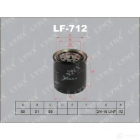 Топливный фильтр LYNXAUTO X V5LN5 LF-712 4905601006696 3649775