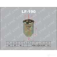 Топливный фильтр LYNXAUTO 4905601006559 Mazda 6 (GH) 2 Хэтчбек 2.0 MZR CD 140 л.с. 2007 – 2009 LF-190 2 XZGTM