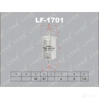 Топливный фильтр LYNXAUTO I ZVH02 LF-1701 3649668 4905601007051