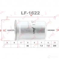 Топливный фильтр LYNXAUTO LF-1622 KCU7 Y 3649658