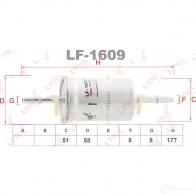 Топливный фильтр LYNXAUTO CQF9 4J4 4905601033616 LF-1609 Jaguar XF (X250) 1 Седан 4.2 Kompressor 416 л.с. 2008 – 2015