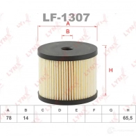 Топливный фильтр LYNXAUTO 3649599 LF-1307 KA F3IOB - Изображение 2