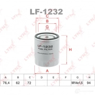 Топливный фильтр LYNXAUTO SK 45I2 3649590 LF-1232 4905601033708
