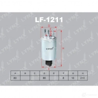 Топливный фильтр LYNXAUTO 4905601052273 LF-1211 JVC66X M 3649569
