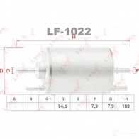 Топливный фильтр LYNXAUTO D 2Q7OZN 3649500 4905601033784 LF-1022