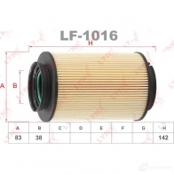 Топливный фильтр LYNXAUTO LF-1016 L5F RE 3649493 - Изображение 2