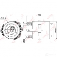 Топливный фильтр LYNXAUTO J7U4 ZRY LF-998M 3649857 - Изображение 2