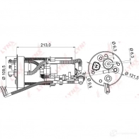 Топливный фильтр LYNXAUTO H UI9S1 3649845 LF-986M 4905601060377 - Изображение 2