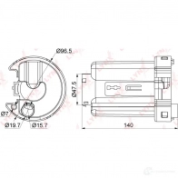 Топливный фильтр LYNXAUTO FJXZ E 3649770 LF-543M - Изображение 2
