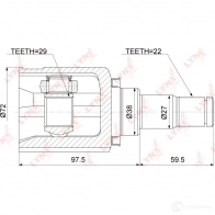 Шрус граната LYNXAUTO 1422889351 CI-3745 TL IG0 - Изображение 2