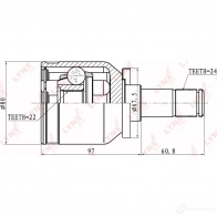 Шрус граната LYNXAUTO 4905601012161 3644717 B P4UR CI-4602 - Изображение 2