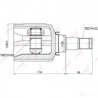 Шрус граната LYNXAUTO CI-3703 832895942 J 62MOYM - Изображение 2