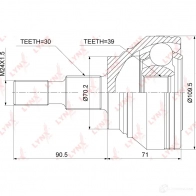 Шрус граната LYNXAUTO NT GTZR CO-3893 1268688603 - Изображение 2