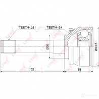 Шрус граната LYNXAUTO 1268688531 CO-3882 6IRJ D - Изображение 2