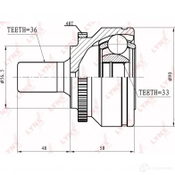 Шрус граната LYNXAUTO CO-7801A 4905601010600 3645388 G7V C8L9 - Изображение 2
