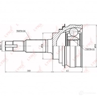 Шрус граната LYNXAUTO CO-7538 T H56S6 4905601003831 3645364 - Изображение 2