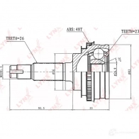 Шрус граната LYNXAUTO Z U1E5 3645333 CO-7506A 4905601003589 - Изображение 2