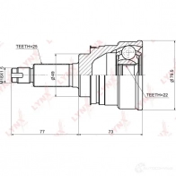 Шрус граната LYNXAUTO SXU BM 4905601038420 CO-7323 3645323 - Изображение 2