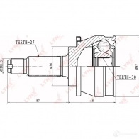 Шрус граната LYNXAUTO V T2ZX 3645300 CO-7102 4905601003473 - Изображение 2