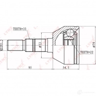 Шрус граната LYNXAUTO CO-5904 4905601003367 TU 5QXZ1 3645243 - Изображение 2