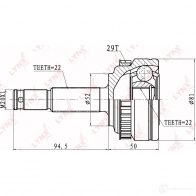 Шрус граната LYNXAUTO 4905601003381 3645242 LWF X4M2 CO-5903A - Изображение 2