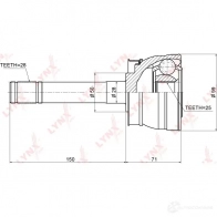 Шрус граната LYNXAUTO 4905601037867 F7 OLZUC 3645235 CO-5791 - Изображение 2