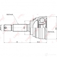 Шрус граната LYNXAUTO 3645174 4905601015872 CO-5519 QH0F 0B - Изображение 2